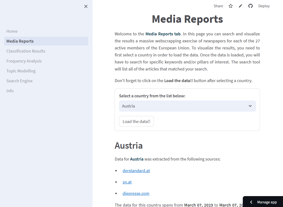 Media Reports tab.