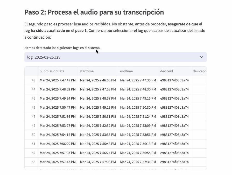 Audio processing step.